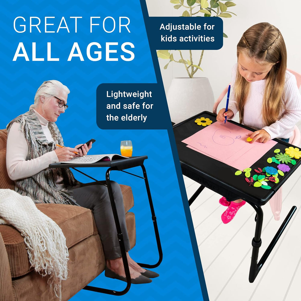 Table-Mate TV Tray Table | Portable Desk Folding Dinner Tray, Couch Table Tra...