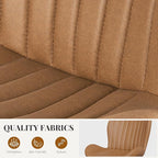 Dining Chairs Set of 4, Modern Dining Room Chairs, Fabric Kitchen Chair Upholstered Dining Chairs with Thick Cushions for Kitchen and Dining Room Brown