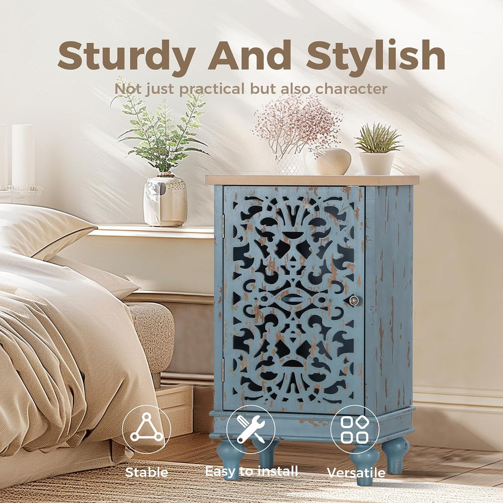 MAISON ARTS Small Accent Cabinet with Doors, Buffet Cabinet with Storage