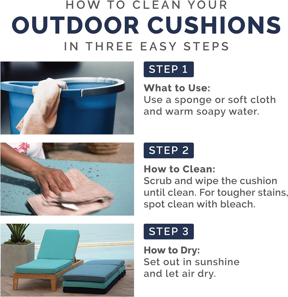Arden Outdoor Dining Chair Cushion, 21 x 21, Rain-Proof, Fade Resistant 21 x ...