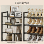 Nunsino Shoe Rack,10 Tier Metal Shoe Organizer,Max Holds 50 Pairs,Heavy Duty Shoes Shelf for Garage, Entryway, Closet,Black