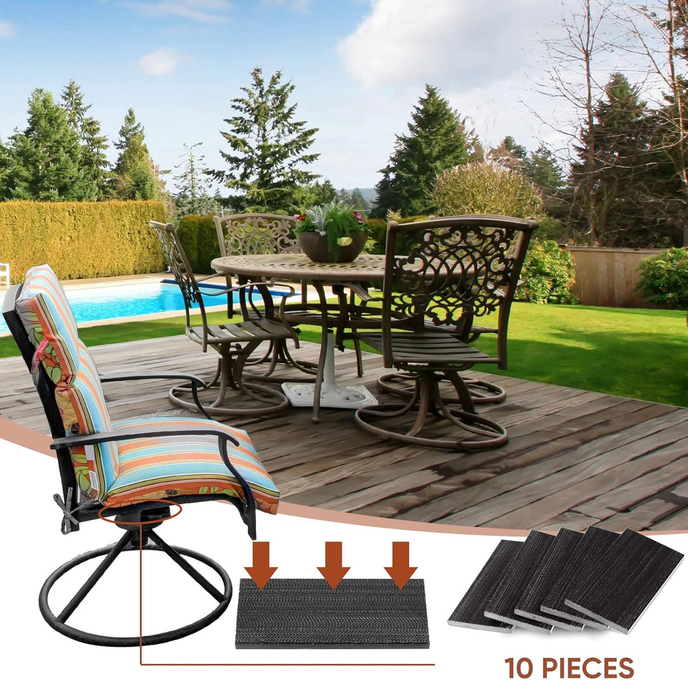 Tondiamo Patio Chair Spring Plates Black Swivel Rocker Fiberglass Spring Plat...