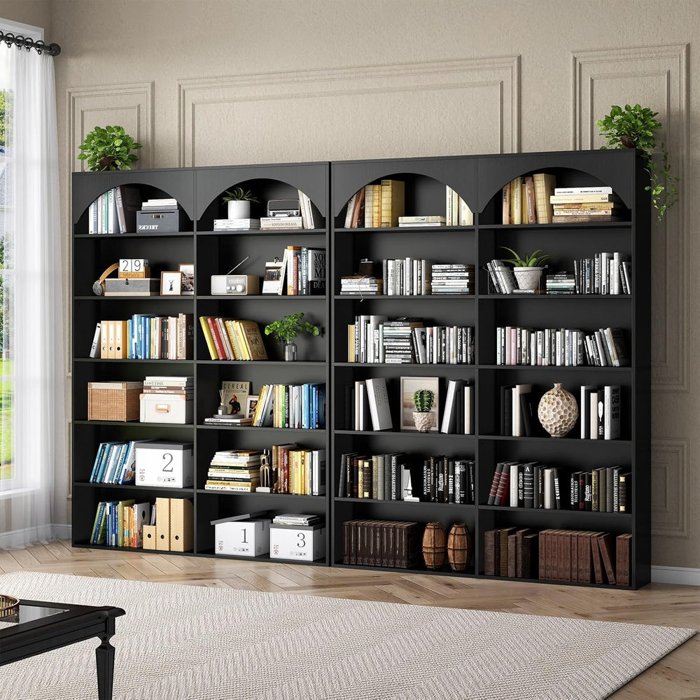 Gyfimoie 70.8’’ Tall Bookshelf and Bookcase, 7-Tier Double Wide Bookcase Mode...