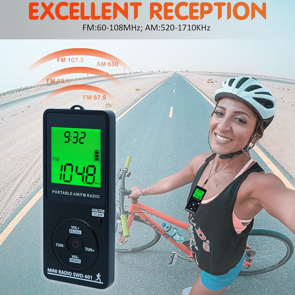 Personal Portable Radio AM FM, Rechargeable Mini Radio with Great Reception