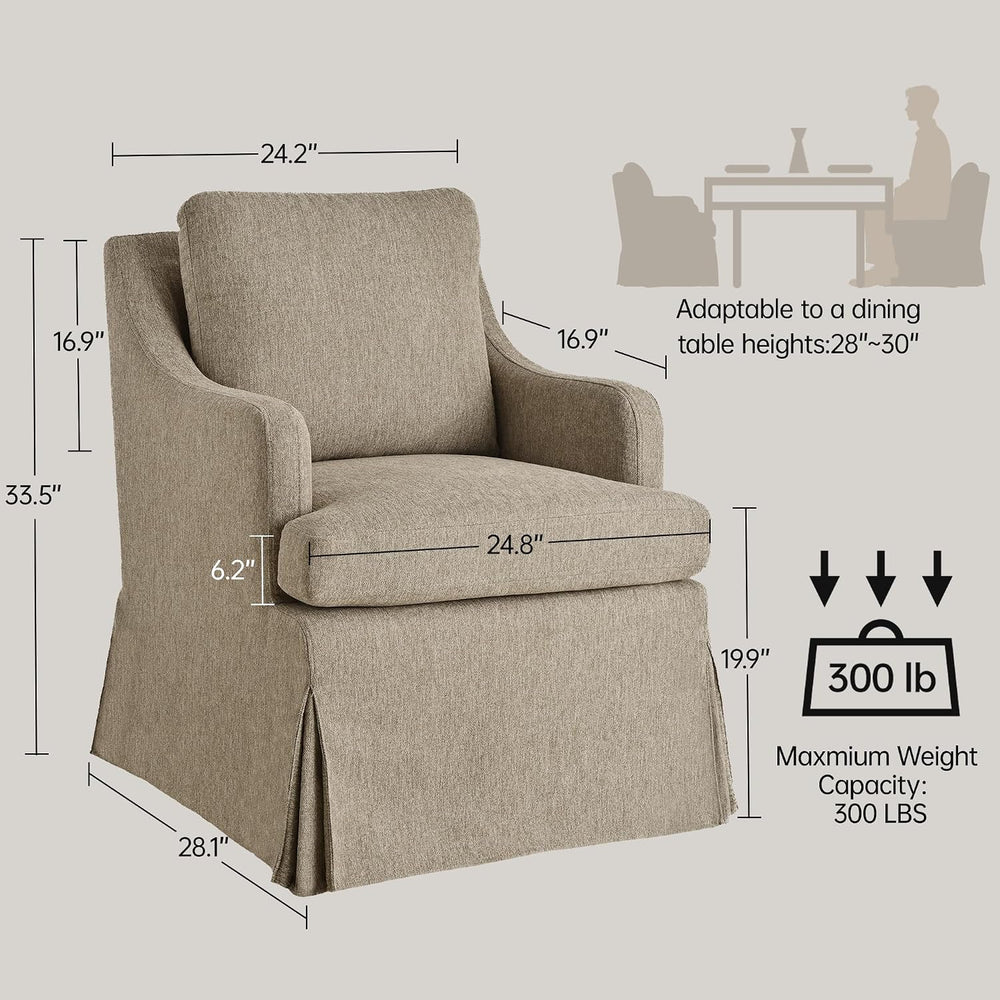 Usaint Upholstered Dining Chairs, Dining Room Chairs with Casters