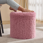 Hobestluk Bean Bag Chairs Ottoman for Adults Bean Bag Chair Footrest Foam Filled Ottoman of BeanBag Footstool of Lazy Sofa for Bedroom, Living Room, Apartment (Small, Pink)
