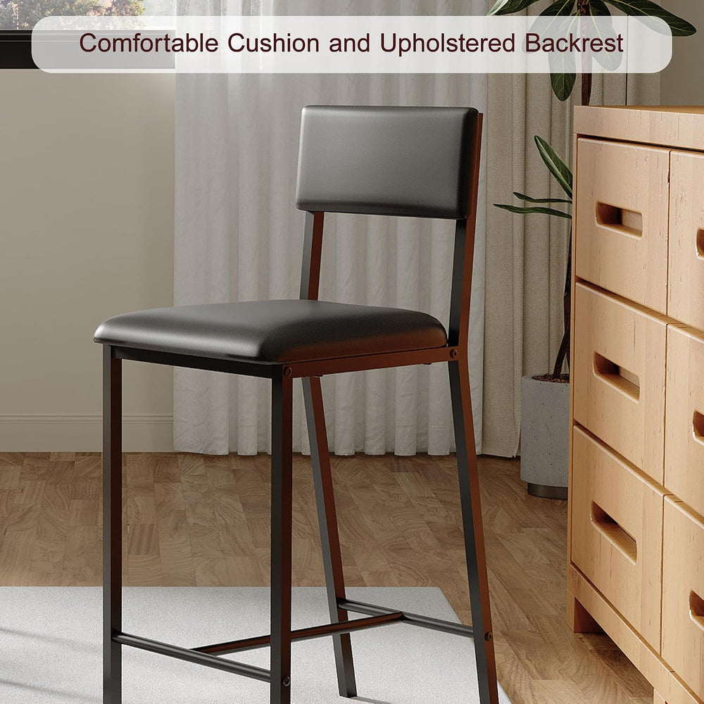 IDEALHOUSE Dining Chairs Set of 2 Upholstered PU Dining Chairs Curved Backres...