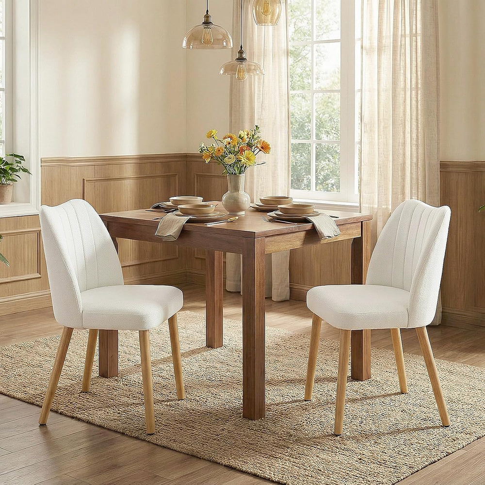 GarveeHome Dining Chairs Set of 4 with Cozy Backrest/Wooden Legs | Dining Cha...