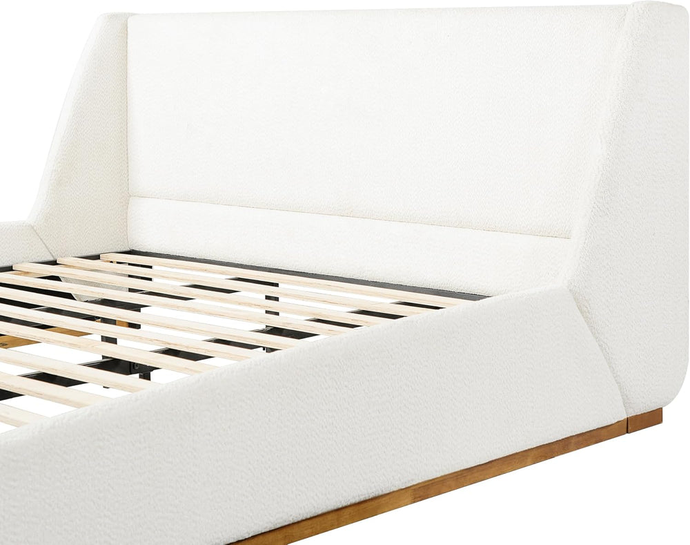 Christopher Knight Home Tanya Boucle Upholstered King Size Bed Frame with Win...