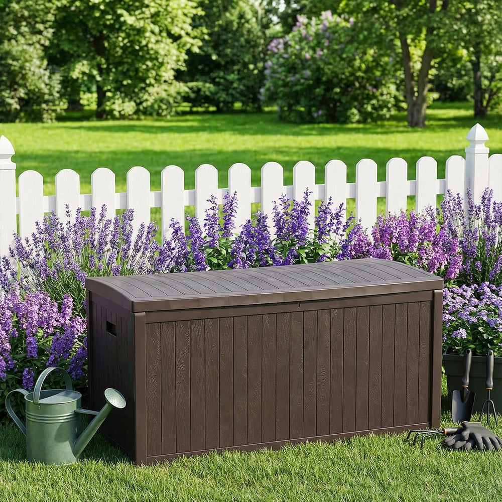 Large Outdoor Storage Box Lockable Organization and Storage Box Waterproof fo...