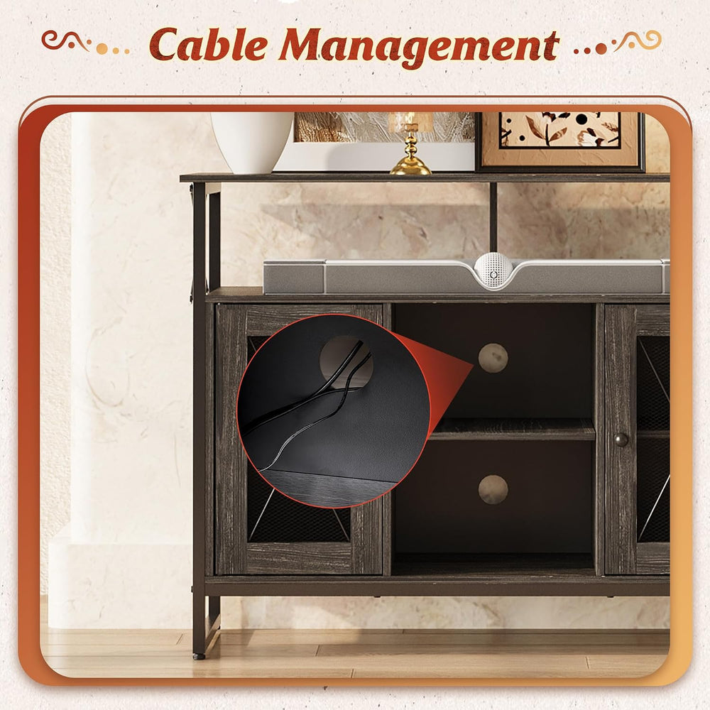 WLIVE TV Stand for 43 Inch TV, Small Entertainment Center with Storage Cabine...