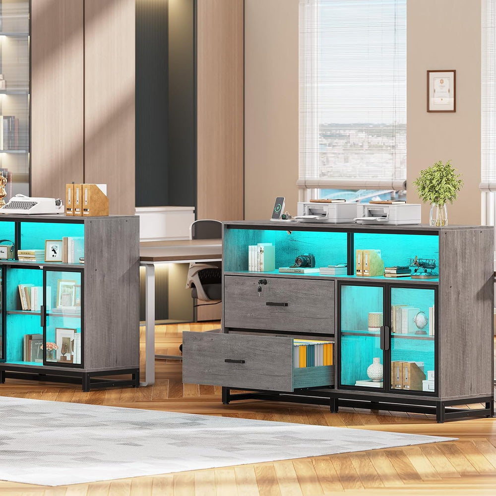SEDETA 59" Filing Cabinet with Lock Drawers fits Legal Size for Home Off...