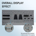 JZD 115 PCS Metal Pegboard Wall Organizer 3 Packs Metal Pegboard Kit 66x24 Inch Pegboard Panels Tool Organizer Kit with Accessories Hooks for Garage, Tool Storage,Craft Room