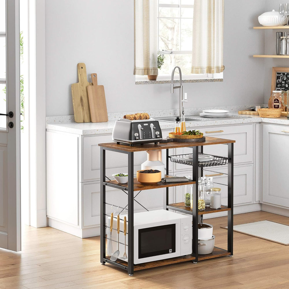 VASAGLE Baker's Rack, Coffee Bar Stand with Charging Station, 33 Inches T...