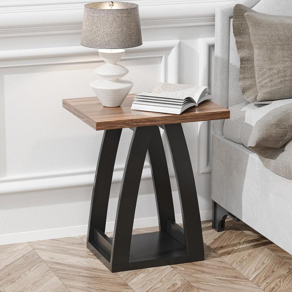 FROMJBEST End Table Set of 2, Side Table, Nightstand, Sofa Side Table with Sh...