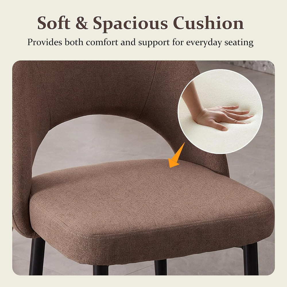 Modern Dining Chairs, Fabric Upholstered Accent Kitchen Chairs with Comfy Pad...