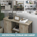 TaoHFE Farmhouse Buffet Cabinet,Entry Table Sideboard with Storage Cabinet,Farmhouse Credenza,Thin Cabinet for Hallway