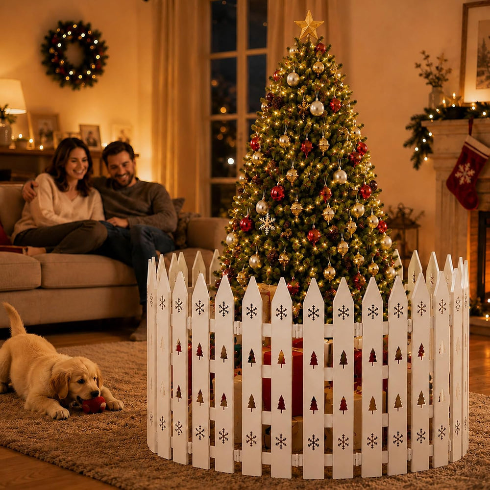 24 Inch Extra Tall Christmas Tree Fence, 12 Pack