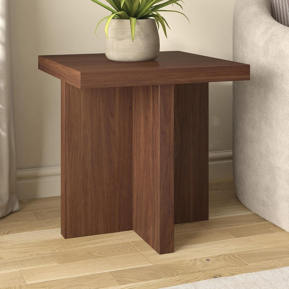 Henn&Hart 22" Scandinavian Wooden Square End Table, Side Table, Nigh...