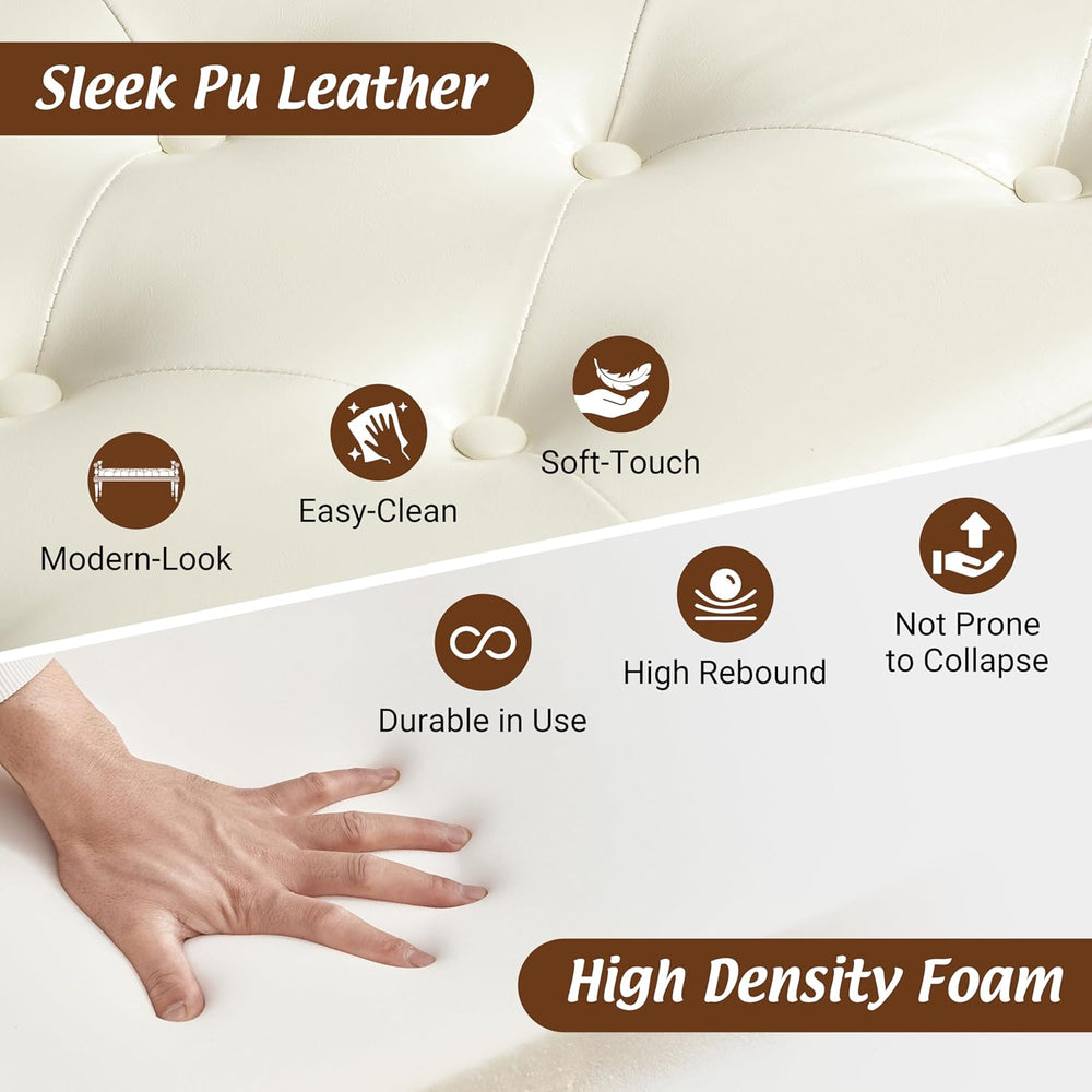 Christopher Knight Home Yae Luxurious PU Leather Upholstered End of Bed Ottom...