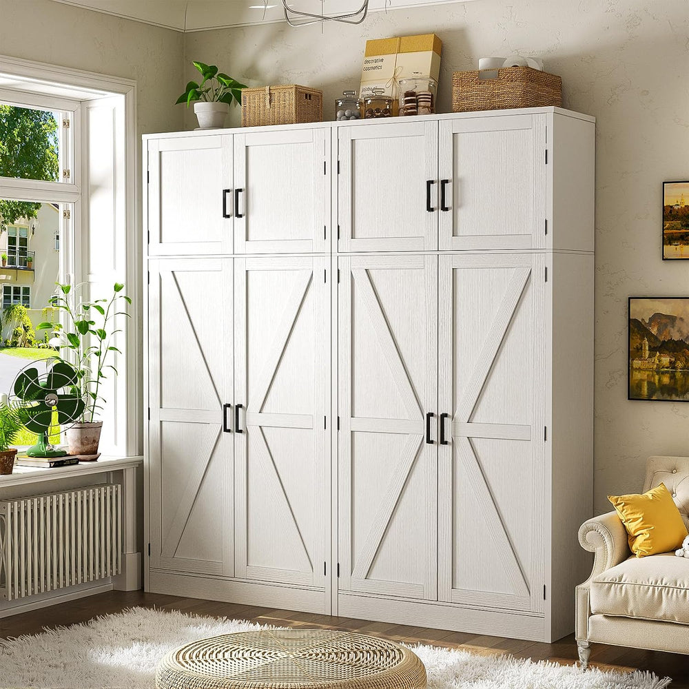 Unikito 71” Tall Kitchen Pantry Storage Cabinet with Adjustable Shelves | Lar...