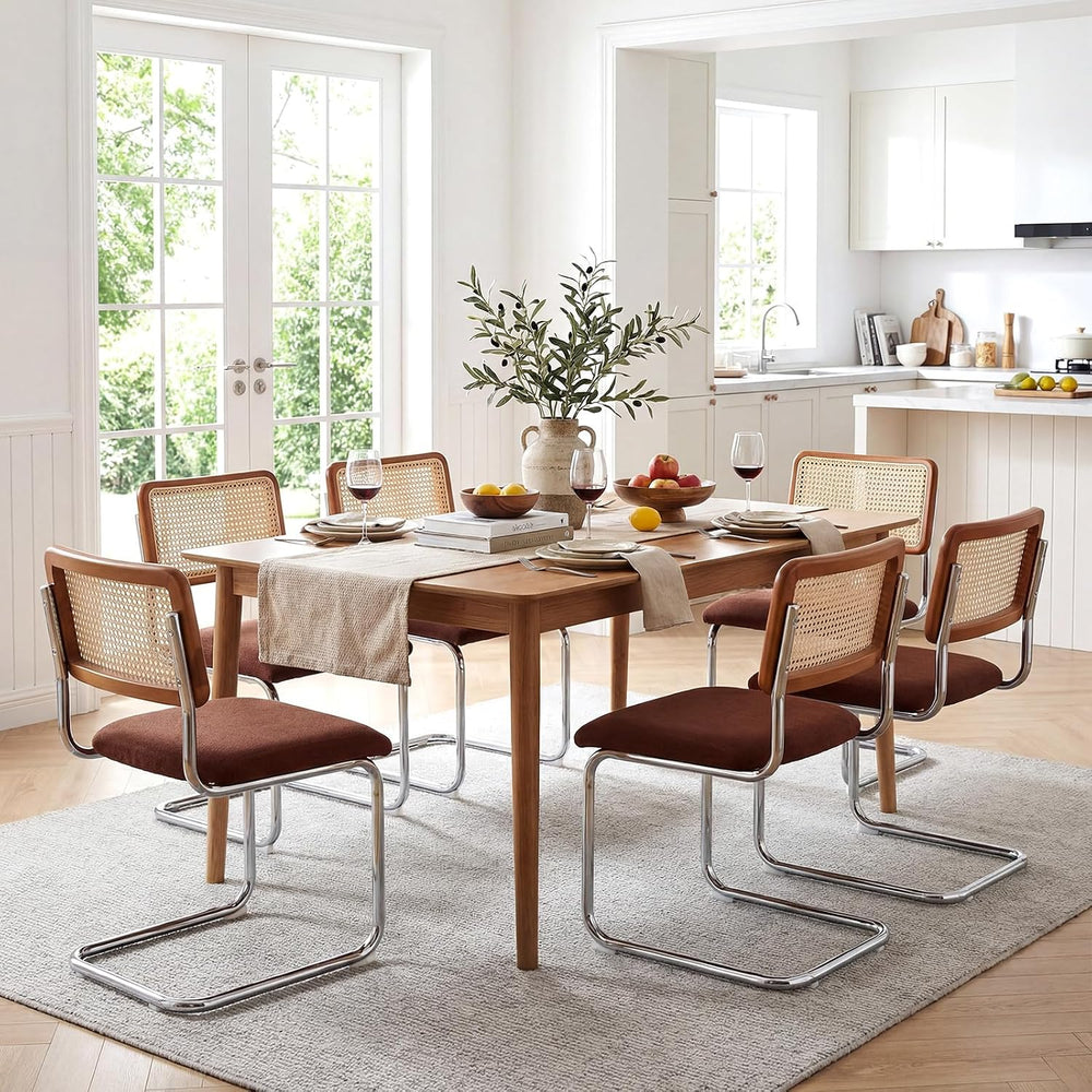 Zesthouse Rattan Dining Chairs Set of 4, Mid Century Modern Dining Room Chair...