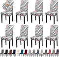 Chair Covers, Stretch Kitchen Chair Covers/Dining Chair Covers for Dining Room 8 Pack, Removable Washable Dining Chair Slipcovers for Home, Hotel, Banquet
