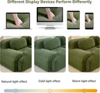 SoarFlash 81” Sectional Cloud Boneless Sofa Couches for Living Room-2 Seater U-Shaped Modern Lounge Couch-No Assembly Modular Corduroy Convertible Sponge Sleeper Sofas with Chaise for Home House,Green