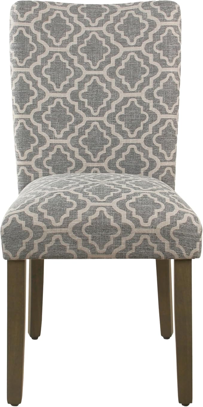 HomePop Parsons Classic Upholstered Accent Dining Chair, Pack of 2, Grey