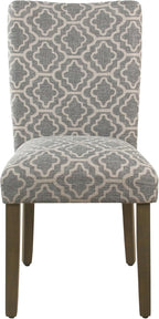 HomePop Parsons Classic Upholstered Accent Dining Chair, Pack of 2, Grey