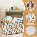 Christmas Tree Gift Storage Bin with Handles, Basket Storage Organizer for Shelves, Closet, Nursery, Book, Laundry Hamper & Home Decor