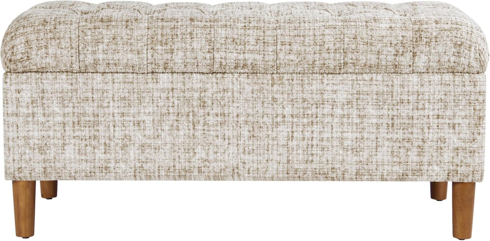 Homepop Home Decor | Tufted Ainsley Button Storage Ottoman Bench with Hinged ...