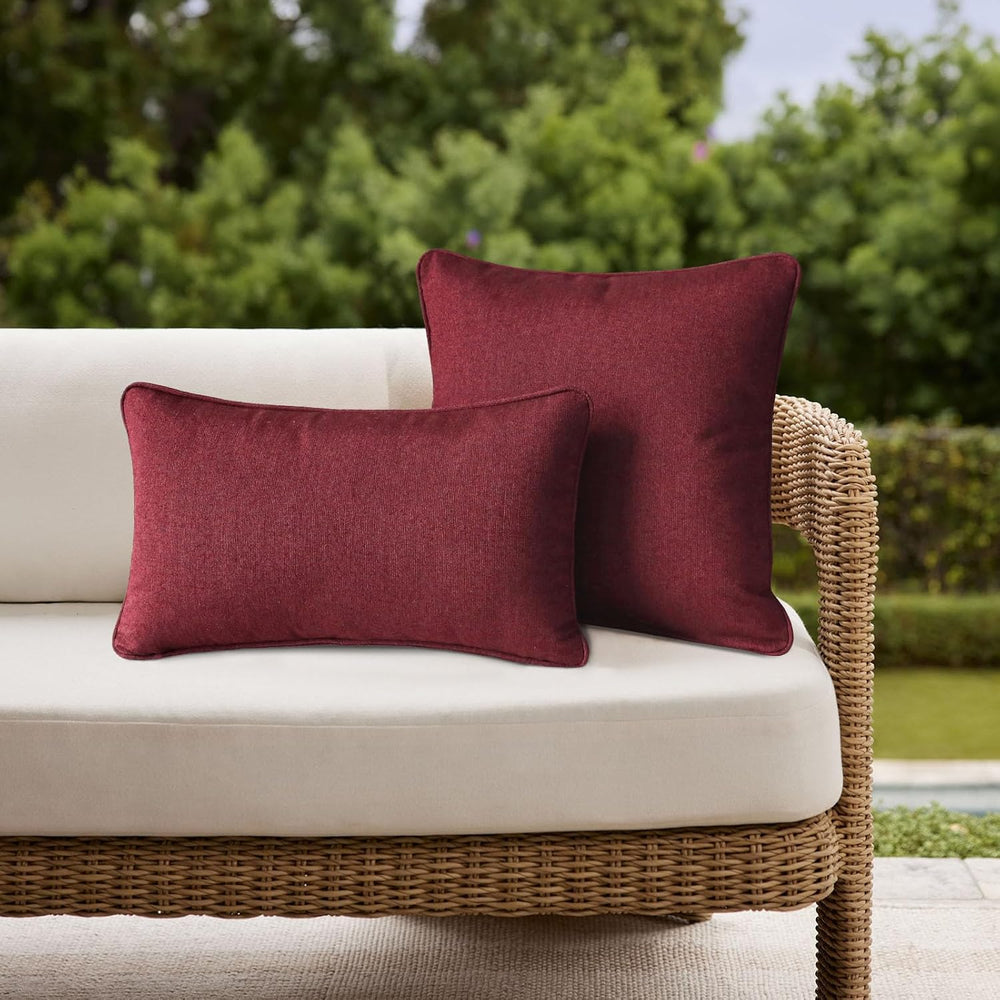 Unimatta Sunbrella Decorative Outdoor Water Repellent Throw Pillows with Inse...
