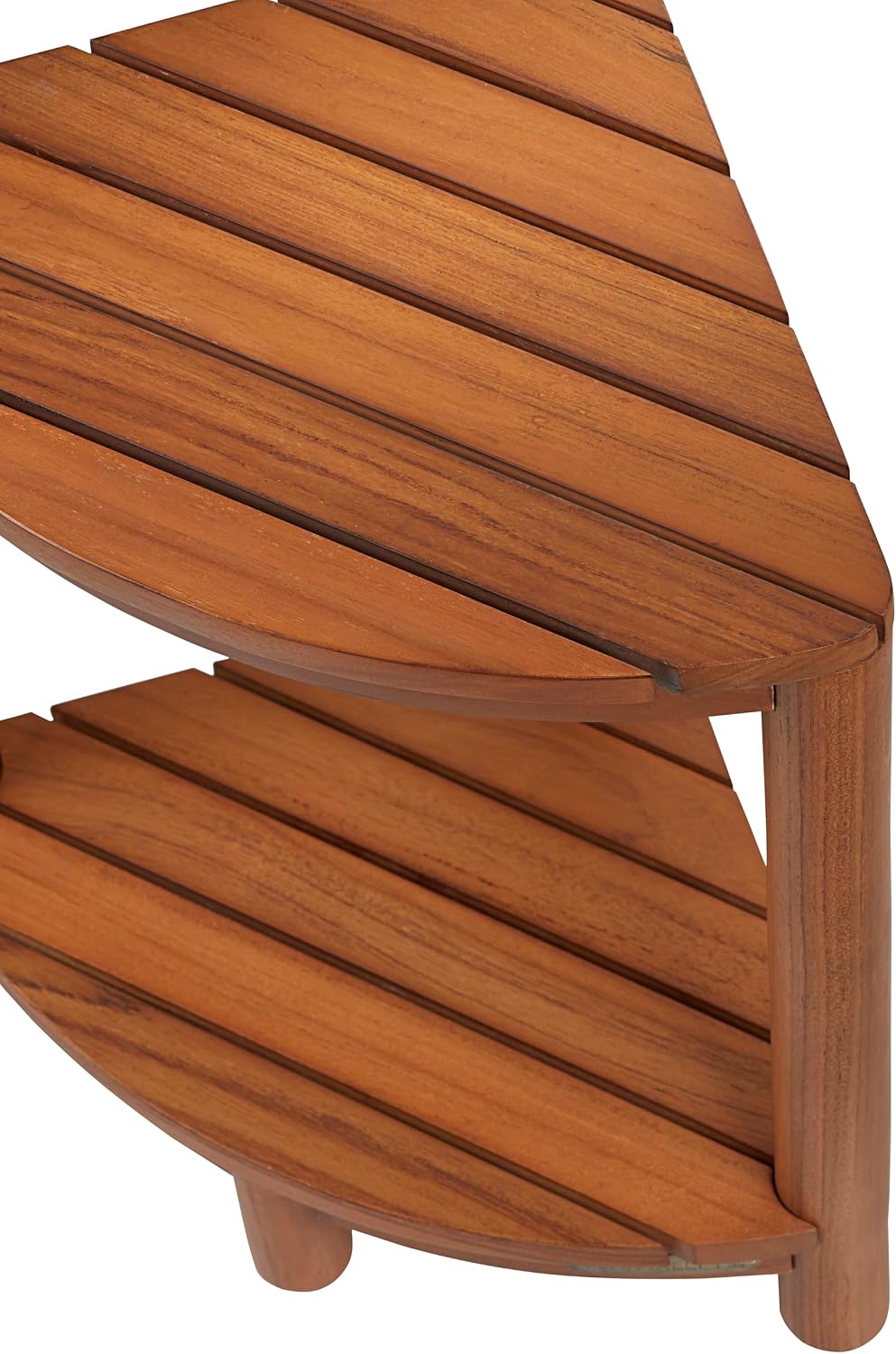 Teak Corner Bath Shower Storage Stand, Bathroom Stool with Storage Shelf 18&q...