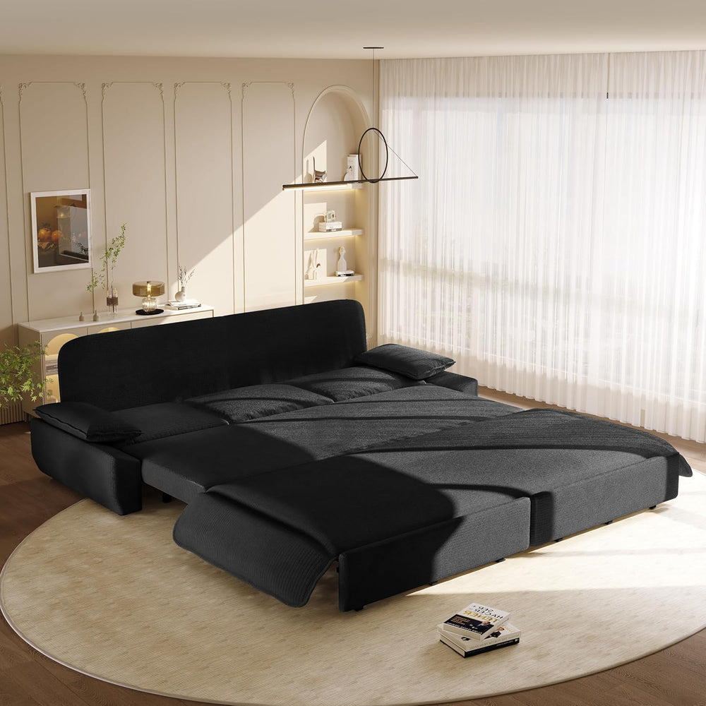 94.5" Pull Out Couch King Size, Futon Sofa Bed, 3-in-1 Convertible Sleep...