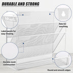 EASEPRES Desk File Organizer Mesh 4-Tier, Hanging Wall Mount Document Organization Stand, Desktop Vertical Mail Paper Folder Holder Rack with Bottom Tray for Office Home Cubicle Countertop, White