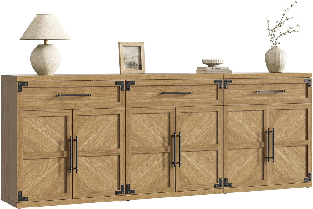 SICOTAS Buffet Cabinet with Drawer - Modern Sideboard Cabinet with Storage, W...