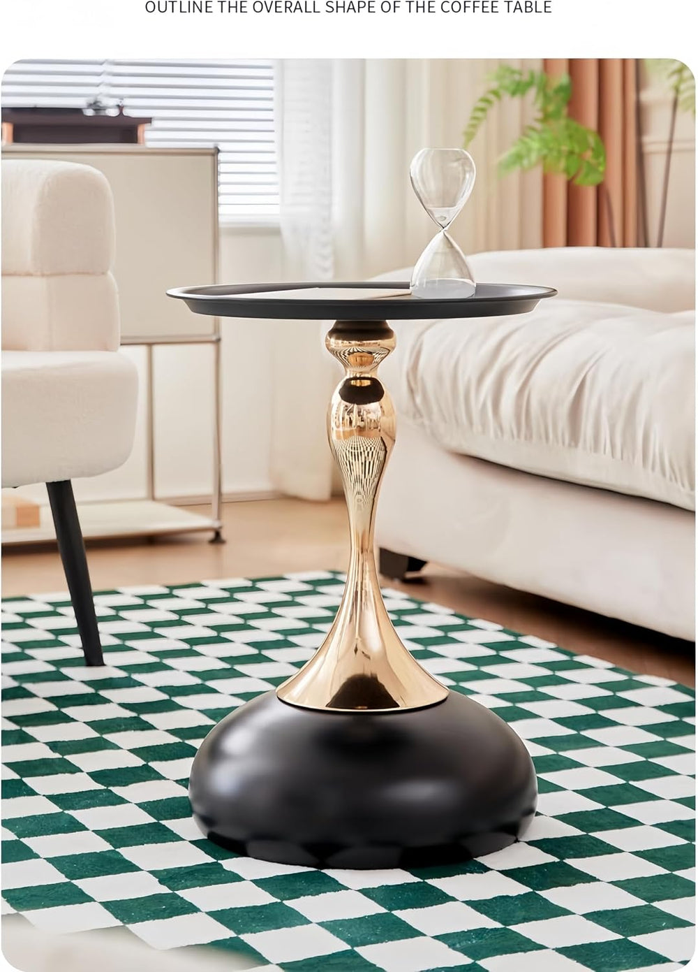 Coffee Table Living Room Metal Moving knickknacks Bedroom nightstand Sofa Sid...