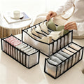 Nylon Drawer Dividers Breathable Mesh Organizers With Reinforced Edges For Lingerie, Socks, Underwear And Travel, 7 Grid