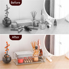 Acrylic Desk Organizer 12 "x 5.7" x 4", Clear Desktop Drawer Tabletop Storage Organization for Office Home Makeup Skincare Jewelry