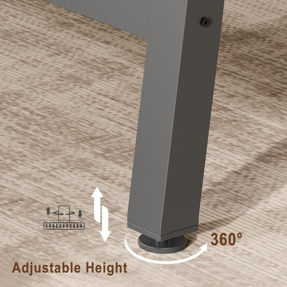 IDEALHOUSE Industrial Dining Table for 6-8 People, 70.87" Large Wooden K...