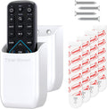 TotalMount Hole-Free Remote Holders – Eliminate Need to Drill Holes in Your Wall (White Remote Control Holders, Quantity 2)