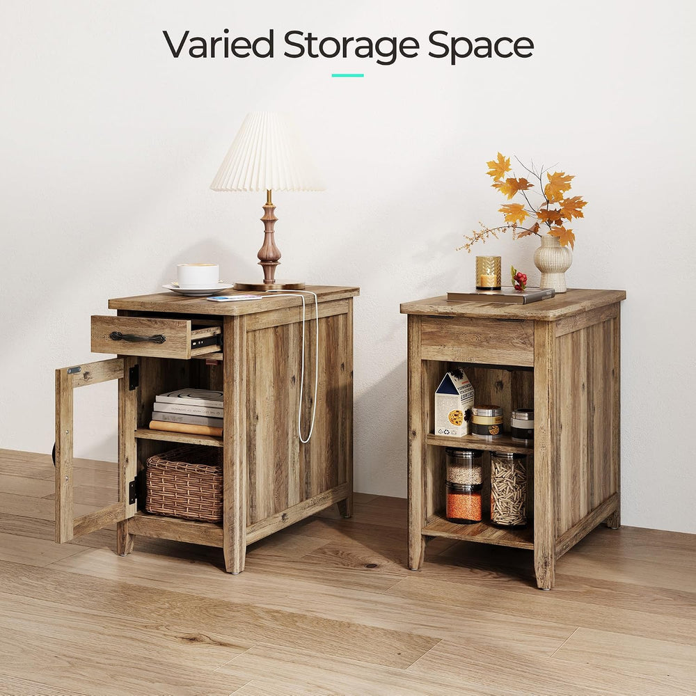 LINSY HOME Living Room Table Sets 4 Piece with TV Stand, Farmhouse TV Stand f...