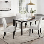 Upholstered Dining Chairs Modern Sidechair Performance Fabric High Back Armlesschair for Diningroom Kitchen,Linen,Set of 4(2 Box)
