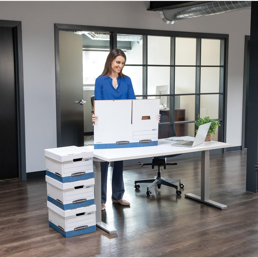 Bankers Box 30-Pack Medium Duty File Storage Boxes with Lids, FastFold Assembly, Letter/Legal, STOR/FILE, (0076316)