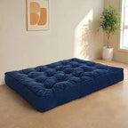 MAXYOYO 8" Futon Mattress, Queen Size Extra Thick Futons Sofa Couch Bed for Adults, Velvet Floor Mattress Shredded Foam Filling (Frame Not Included)
