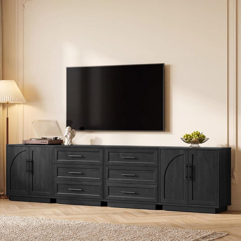 Fatmok Modular Entertainment Center & Buffet Cabinet, Extra Long Sideboar...