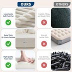 54.3"W Oversized Chaise Lounge Chair Indoor, Boneless Corduroy Sleeper Sofa Bed with 4 Pillows, Armrests, Comfy Fluffy Reading Couch, No Assembly Required Cloud Sofa for Living Room, Bedroom, Office