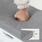VOWNER Shoe Storage Bench with 3-Tier Flip Drawer & Padded Cushion, Shoe Rack Bench with Flip-Open Storage Box, Shoe Storage Organizer for Entryway, Hallway, Living Room, White | Narrow shoe tipper with seat cushion and adjustable compartments for hallway