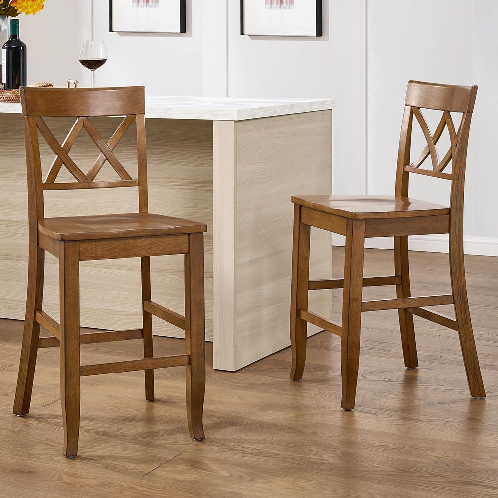 DUHOME 24" Wooden Counter Height Bar Stools Set of 6